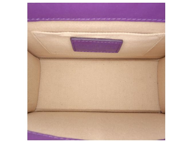 Jacquemus Purple Leather Le Chiquito Noeud Lila - Ansicht 4