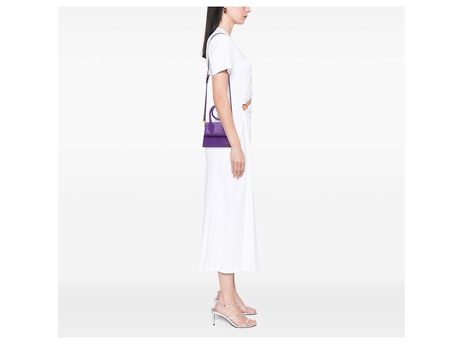 Jacquemus Purple Leather Le Chiquito Noeud Lila - Ansicht 6