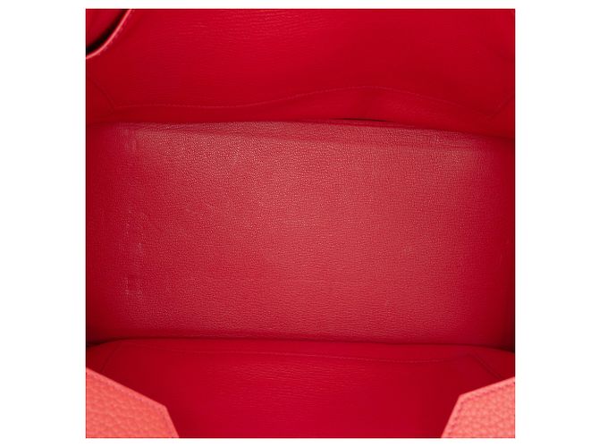 Hermès Red Clemence Birkin Retourne 35 Roja - vista 4