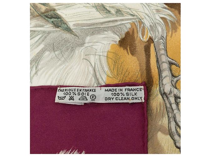 Hermès White Chiens Au Rapport Seidentuch 90 - Ansicht 6