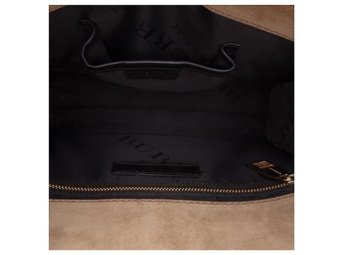 Burberry Borsa a tracolla Bridle in vernice verde e suede Verde oliva - vista 4