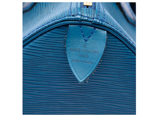 Louis Vuitton Blue Epi Speedy 35 Azul - vista 5