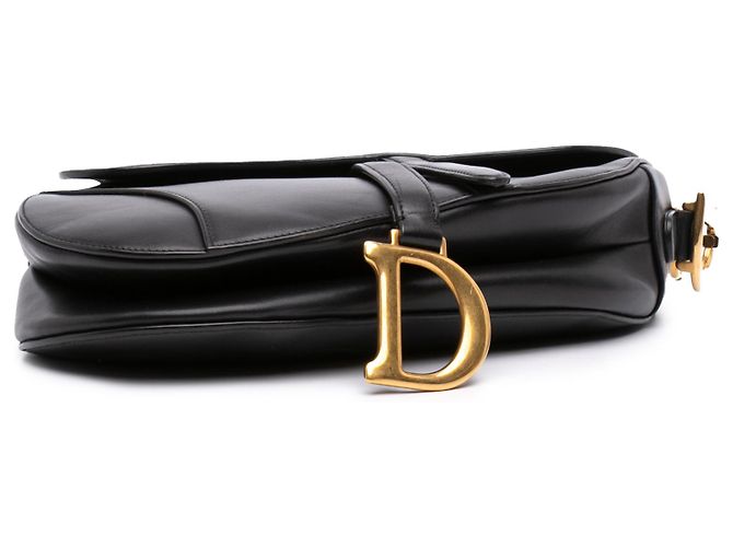 Autre Marque Borsa Saddle Dior in pelle di vitello liscia nera Nero - vista 3