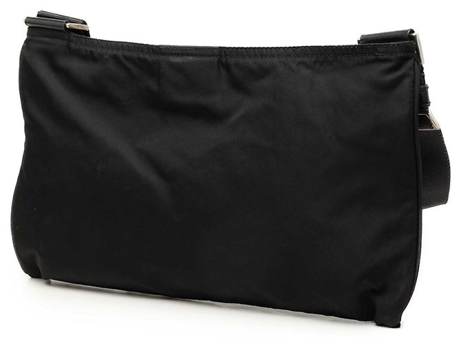 Borsa a tracolla Prada in Tessuto nera con zip Nero - vista 2
