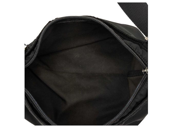 Borsa a tracolla Prada in Tessuto nera con zip Nero - vista 4