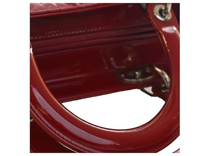 Autre Marque Dior Red Medium Patent Cannage Lady Dior Rosso Bordò - vista 7