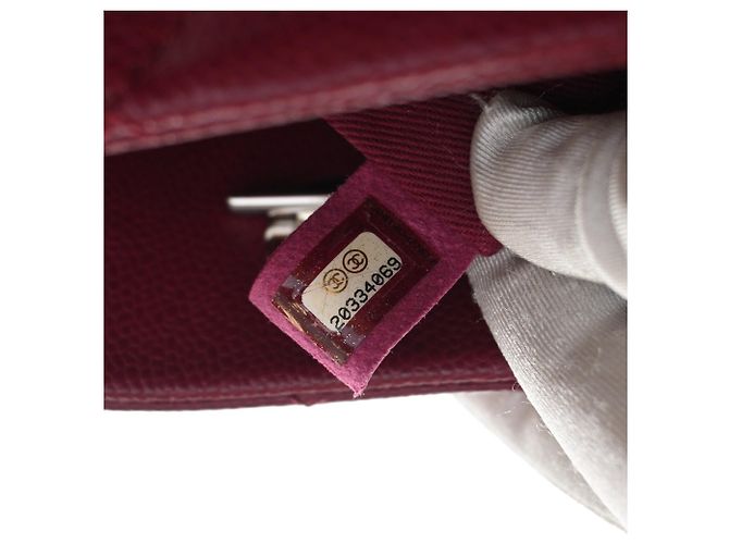 Chanel Red CC Quilted Caviar Soft Tote Rot Bordeaux - Ansicht 5