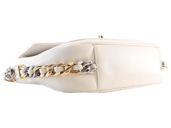 Chanel White Small Quilted Calfskin Precious Union Flap Bianco - vista 6