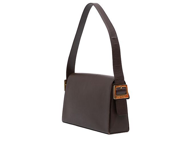 Autre Marque Borsa a tracolla Saint Laurent in pelle marrone Marrone scuro - vista 2