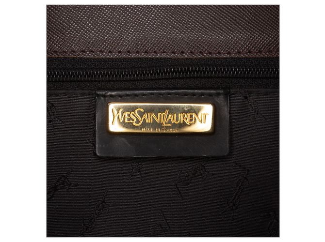 Autre Marque Borsa a tracolla Saint Laurent in pelle marrone Marrone scuro - vista 5