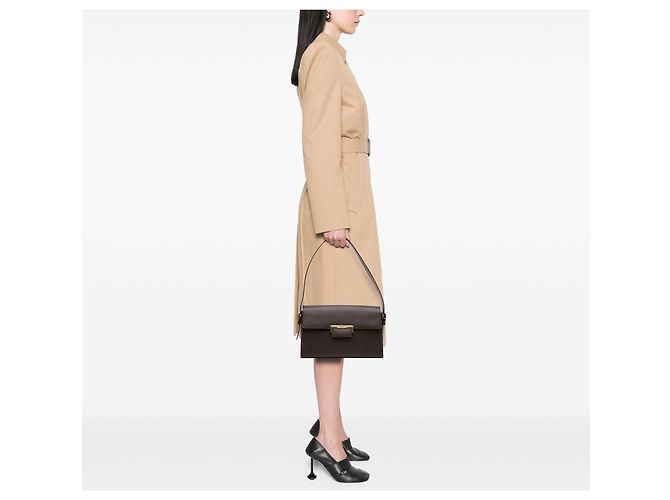 Autre Marque Borsa a tracolla Saint Laurent in pelle marrone Marrone scuro - vista 6