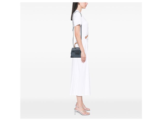 Goyard Gray Mini Goyardine Saigon Souple Marrone - vista 5