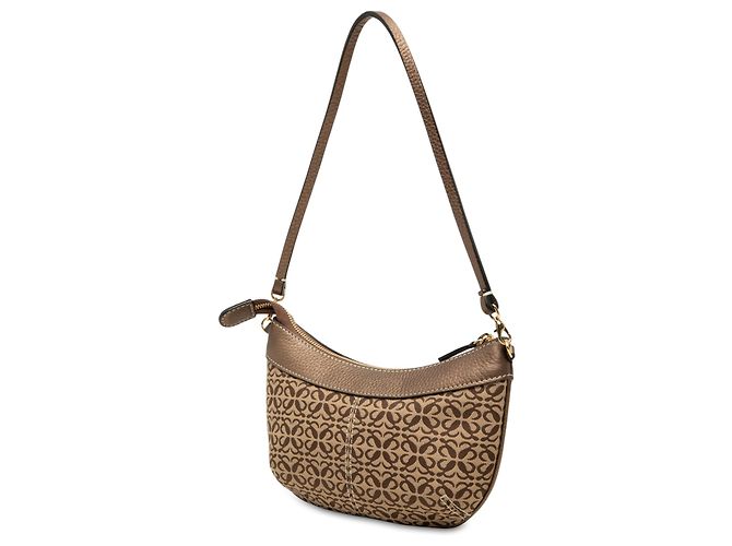 LOEWE Brown Anagram Canvas Shoulder Bag Light brown - view 2