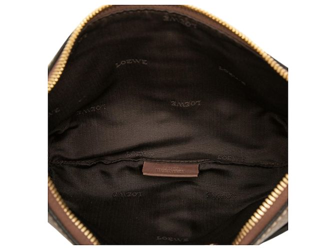 LOEWE Brown Anagram Canvas Shoulder Bag Light brown - view 4