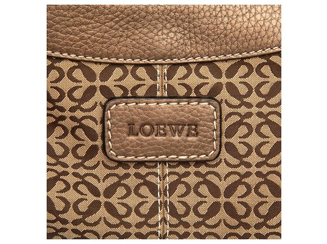 LOEWE Brown Anagram Canvas Shoulder Bag Light brown - view 6