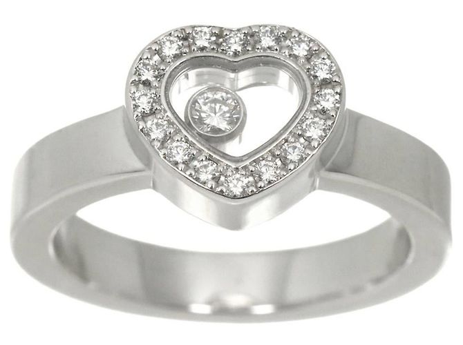 Anello Chopard Happy Diamond Heart in Oro Bianco 18K - vista 3