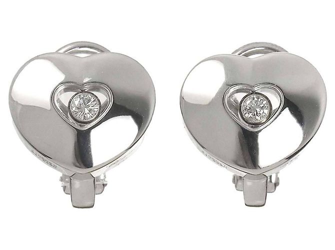 Boucles d'oreilles clips Chopard Happy Heart Diamond - vue 3
