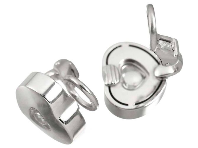 Boucles d'oreilles clips Chopard Happy Heart Diamond - vue 4