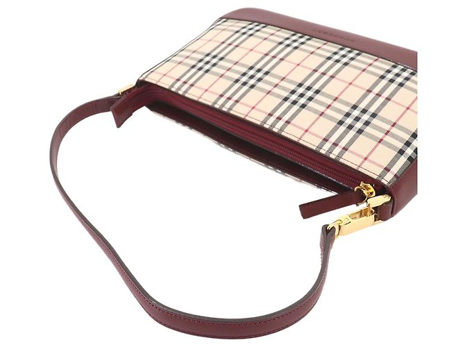 Borsa a tracolla Burberry Nova Check Beige Bordò - vista 5