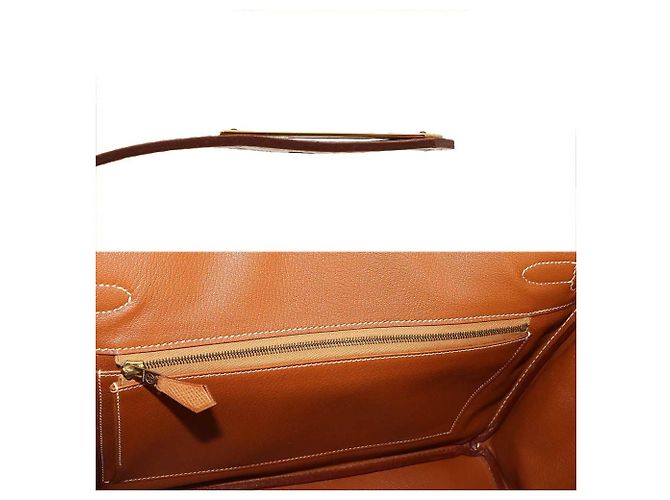 Hermès Borsa Hermes Birkin 35 in pelle Courchevel Gold D'oro - vista 9