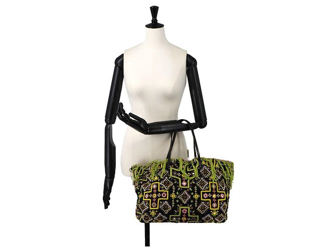 Borsa Tote Fendi con ricami di perline Multicolore - vista 10