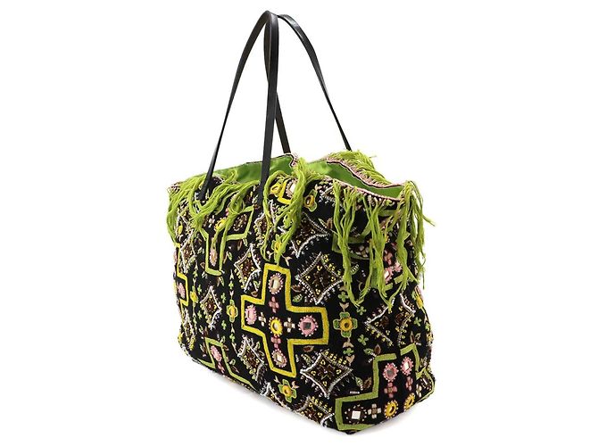Borsa Tote Fendi con ricami di perline Multicolore - vista 4