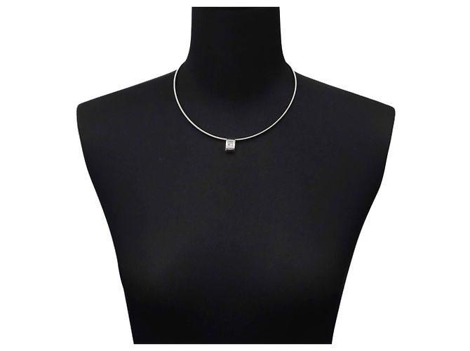 Collier Chopard Happy Diamond en or blanc - vue 8