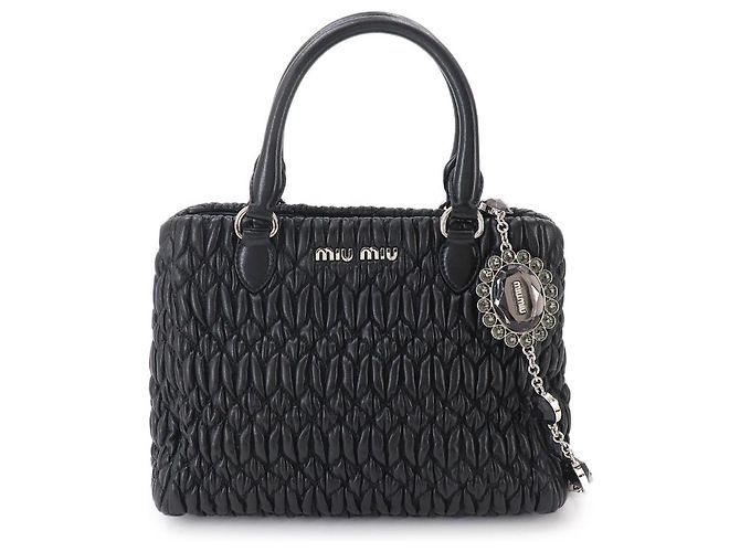 Borsa a mano 2-way Miu Miu Matelassé Nero - vista 2
