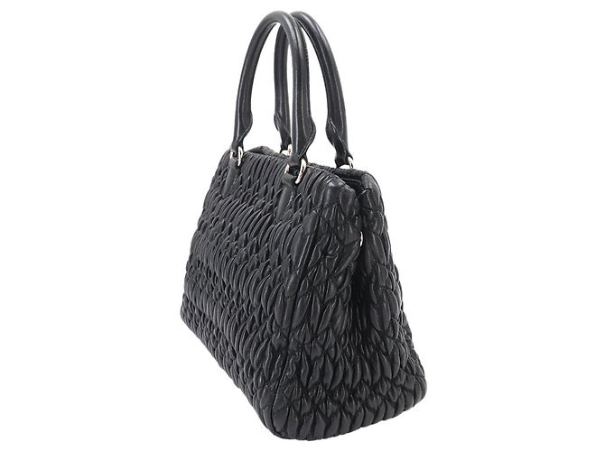 Borsa a mano 2-way Miu Miu Matelassé Nero - vista 5