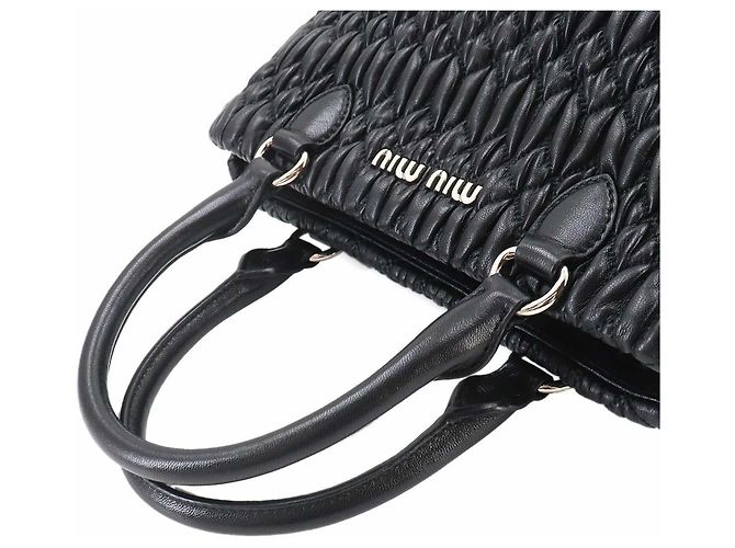 Borsa a mano 2-way Miu Miu Matelassé Nero - vista 7