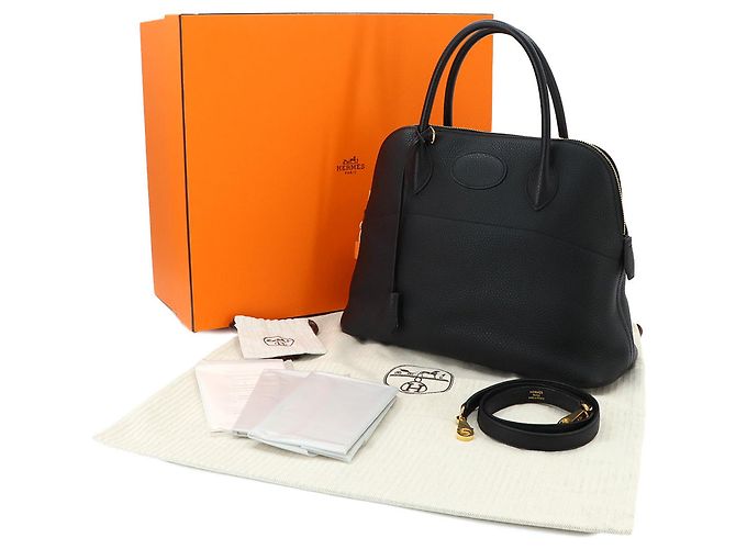 Hermès Borsa Hermes Bolide 31 in pelle Taurillon Clemence nera Nero - vista 2