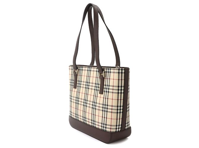 Borsa Tote Burberry Nova Check Marrone Beige - vista 3