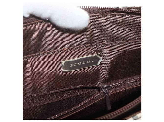 Borsa Tote Burberry Nova Check Marrone Beige - vista 8
