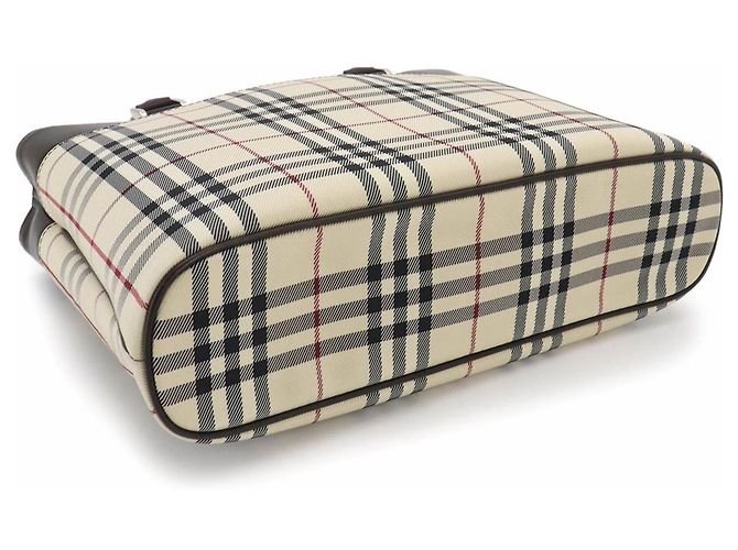 Borsa Tote Burberry Nova Check Marrone Beige - vista 5