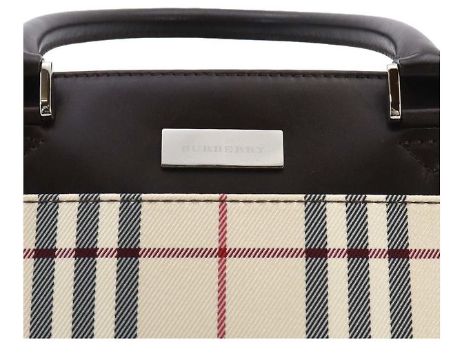 Borsa Tote Burberry Nova Check Marrone Beige - vista 9