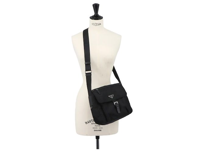 Saffiano Borsa a tracolla Prada in Nero - vista 10