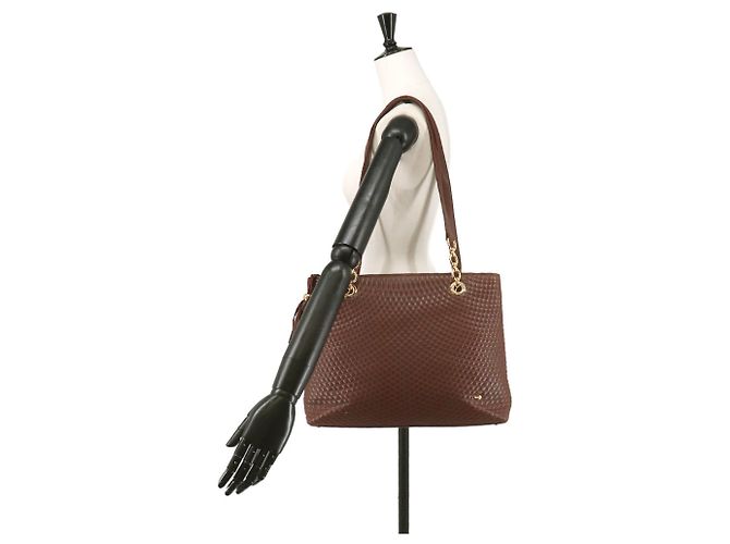 Borsa Tote con catena Bally Marrone - vista 11
