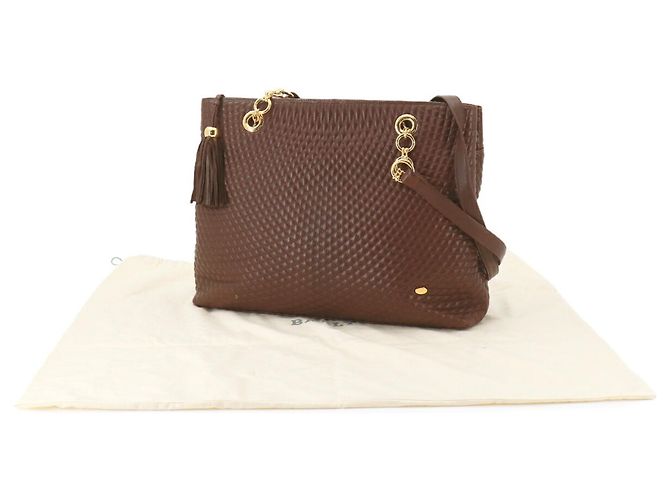 Borsa Tote con catena Bally Marrone - vista 3