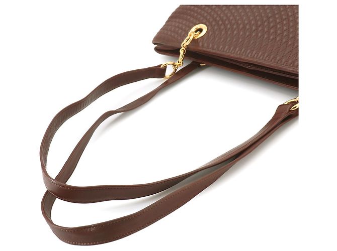 Borsa Tote con catena Bally Marrone - vista 7