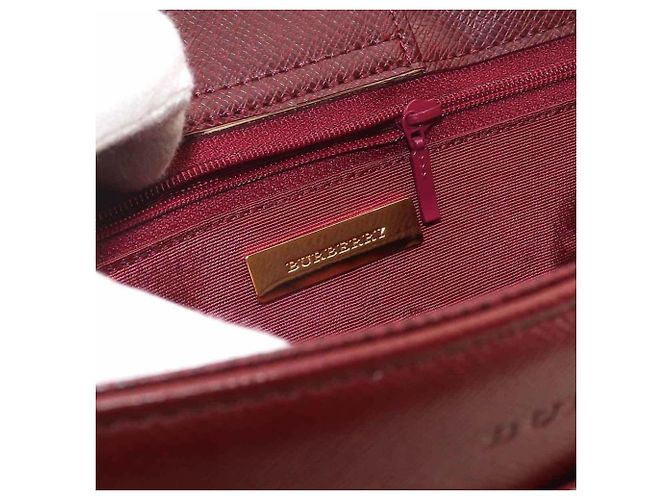 Borsa Burberry Nova Check Beige Bordò - vista 8