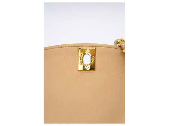 Chanel Diana Small 22 Borsa Flap Beige Oro Gold hardware - vista 10