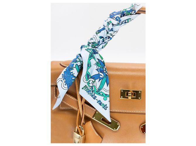 Borsa Hermès Kelly 32 Pelle Gold Cognac Marrone Beige Gold hardware - vista 6