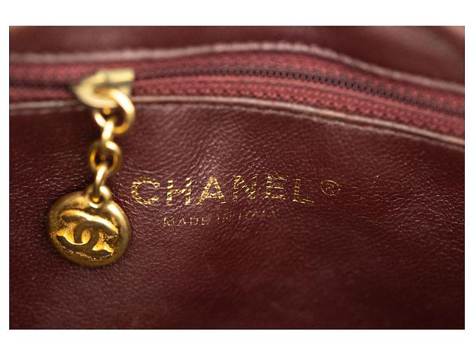 Chanel Camera Bag Blu Grigio Pelle di Agnello Gold hardware - vista 13