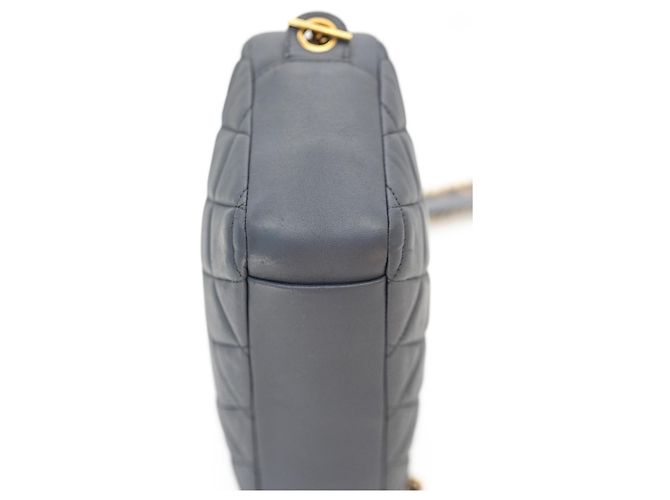 Chanel Camera Bag Blu Grigio Pelle di Agnello Gold hardware - vista 9