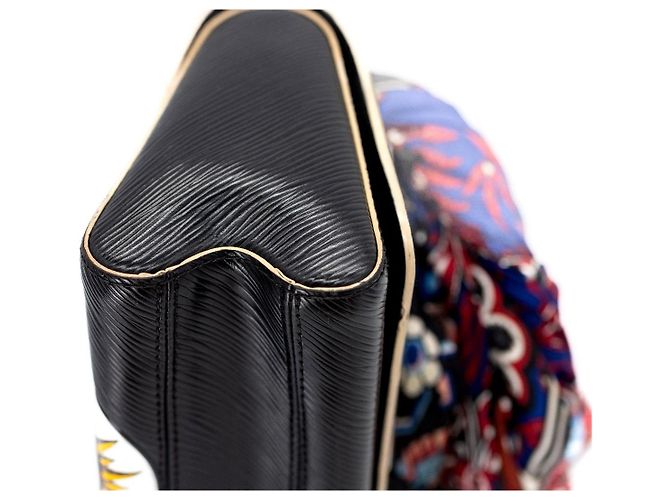 Louis Vuitton Twist MM World Tour Pelle Epi Nera Nero Multicolore Silver hardware - vista 11