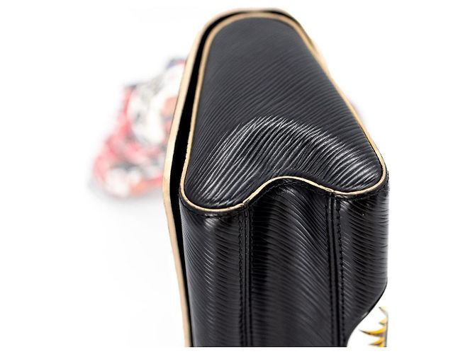 Louis Vuitton Twist MM World Tour Pelle Epi Nera Nero Multicolore Silver hardware - vista 13
