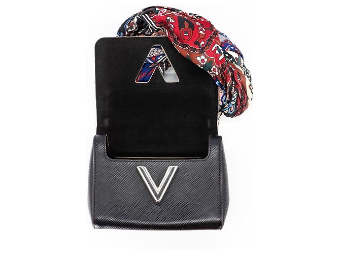Louis Vuitton Twist MM World Tour Pelle Epi Nera Nero Multicolore Silver hardware - vista 15