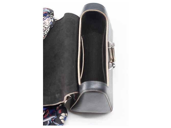 Louis Vuitton Twist MM World Tour Pelle Epi Nera Nero Multicolore Silver hardware - vista 19