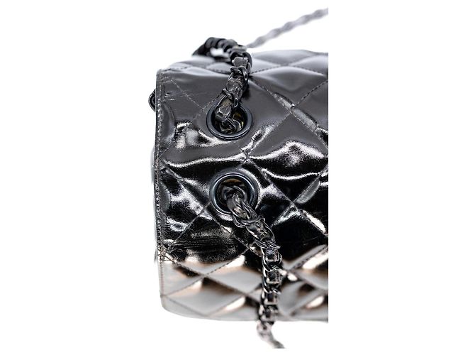 Chanel Double Face Maxi 30 Lackleder Schwarz Handtasche - Ansicht 8