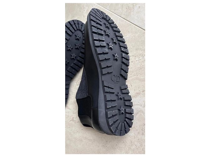 Christian Dior Oblique Lederstiefel Schwarz - Ansicht 6